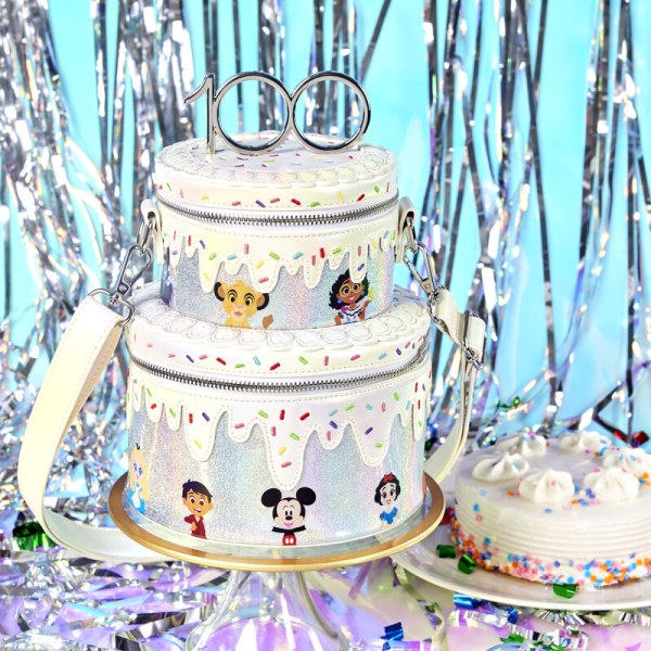 SHOULDER BAG Disney100 Anniversary Celebration Cake - DISNEY LOUNGEFLY