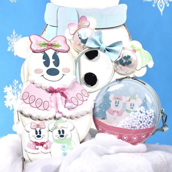MINI BACKPACK Mickey and Minnie Snowman - DISNEY LOUNGEFLY