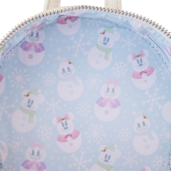 MINI BACKPACK Mickey and Minnie Snowman - DISNEY LOUNGEFLY