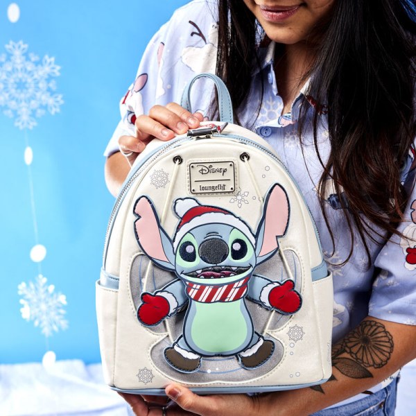 MINI BACKPACK Stitch Holiday Snow Angel - DISNEY LOUNGEFLY