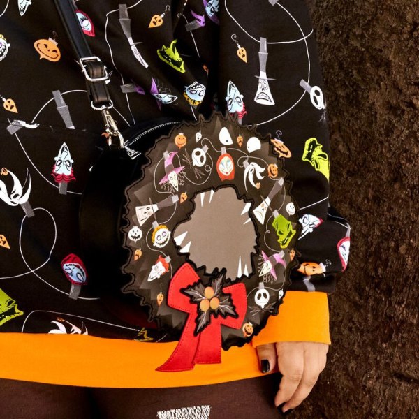 SHOULDER BAG Nightmare Before Christmas Wreath String Lights - DISNEY LOUNGEFLY