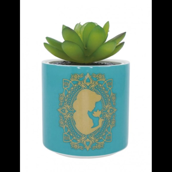 Fake plant in turquoise Aladdin pot - Disney