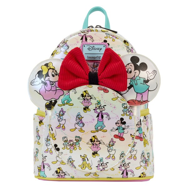 MINI BACKPACK Disney 100 Iridescent Mickey and Friends with Headband - DISNEY LOUNGEFLY