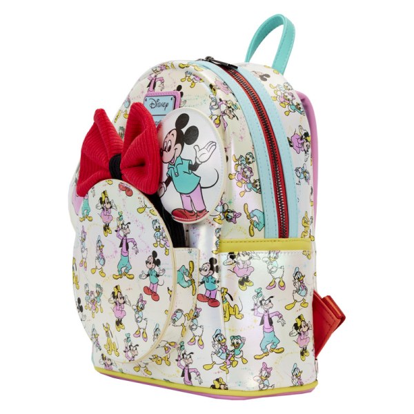 MINI BACKPACK Disney 100 Iridescent Mickey and Friends with Headband - DISNEY LOUNGEFLY