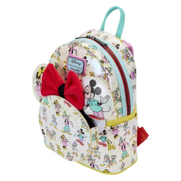 MINI BACKPACK Disney 100 Iridescent Mickey and Friends with Headband - DISNEY LOUNGEFLY