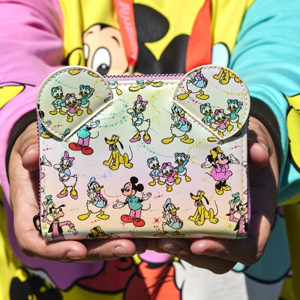 Disney 100 Iridescent Mickey and Friends WALLET - DISNEY LOUNGEFLY