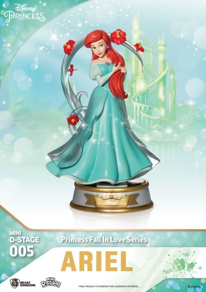 Lot of 6 Disney Princess Figurines "Fall in love" series - Disney mini D-Stage