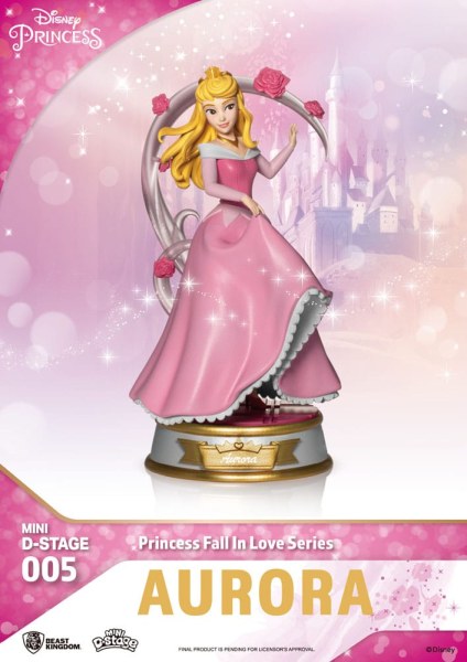 Lot of 6 Disney Princess Figurines "Fall in love" series - Disney mini D-Stage
