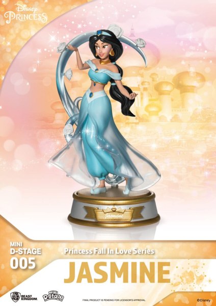 Lot of 6 Disney Princess Figurines "Fall in love" series - Disney mini D-Stage