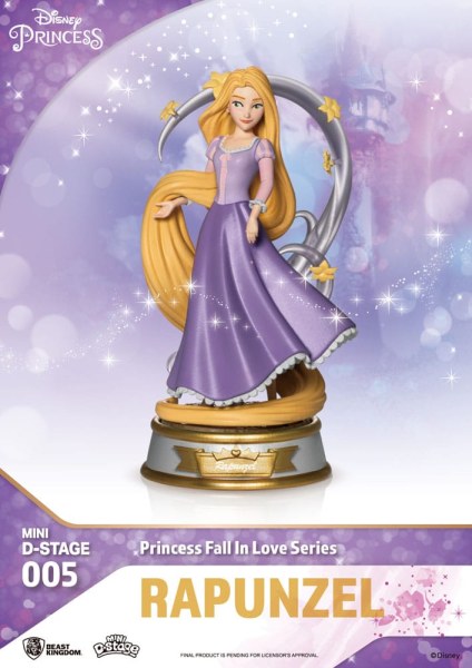 Lot of 6 Disney Princess Figurines "Fall in love" series - Disney mini D-Stage