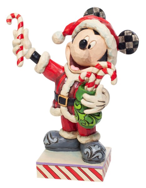 CHRISTMAS MICKEY WITH BARLEY CANDY - DISNEY TRADITIONS