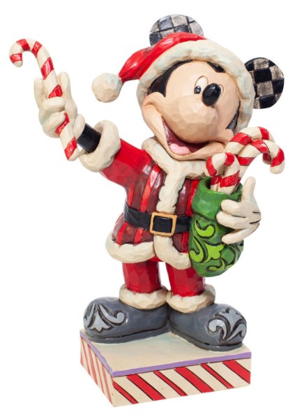 CHRISTMAS MICKEY WITH BARLEY CANDY - DISNEY TRADITIONS