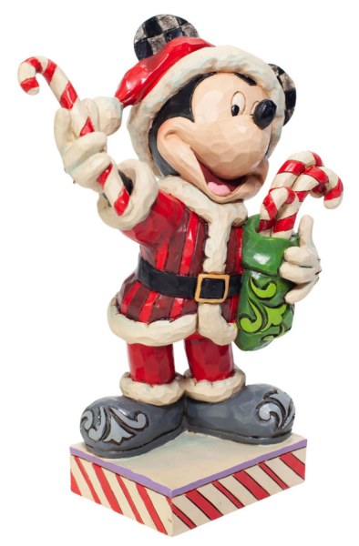 CHRISTMAS MICKEY WITH BARLEY CANDY - DISNEY TRADITIONS