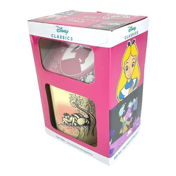 Vintage Alice in Wonderland mug, coaster and key ring set - Disney