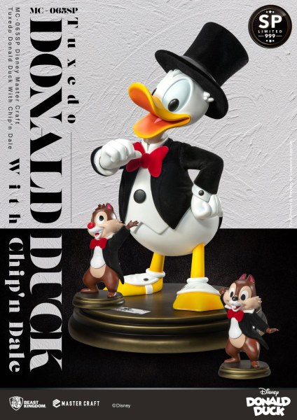 TUXEDO DONALD WITH CHIP & DALE DISNEY100 - DISNEY MASTERCRAFT