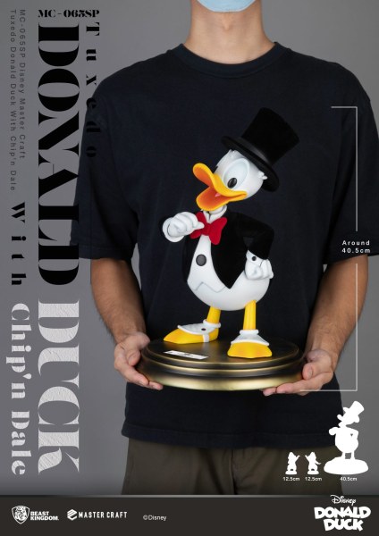 TUXEDO DONALD WITH CHIP & DALE DISNEY100 - DISNEY MASTERCRAFT