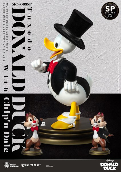 TUXEDO DONALD WITH CHIP & DALE DISNEY100 - DISNEY MASTERCRAFT