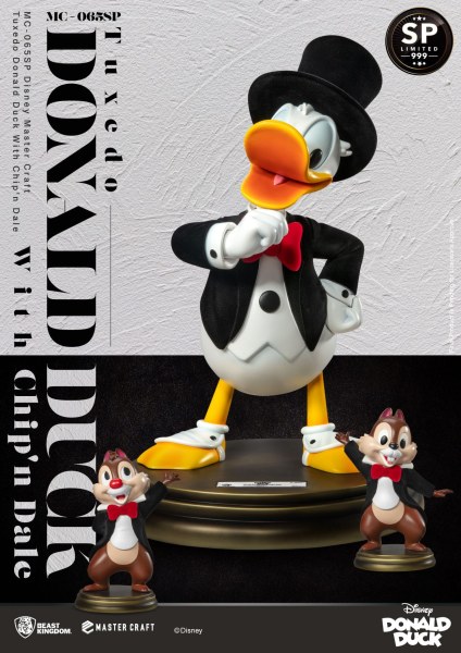 TUXEDO DONALD WITH CHIP & DALE DISNEY100 - DISNEY MASTERCRAFT