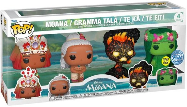 Pack de 4 Funko Pop! Movies Vinyl - Moana - Disney