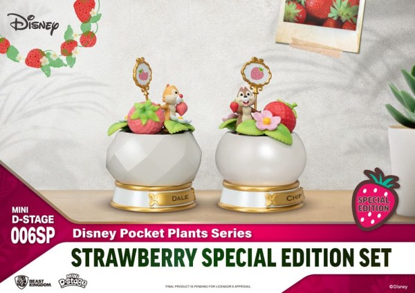 Lot of 2 Mini Diorama Stage Chip and Dale "Pocket Plants" series Special Edition - Disney mini D-Stage