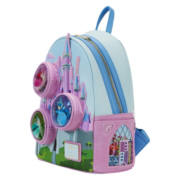 Sleeping Beauty castle mini backpack with The Three Good Fairies - DISNEY LOUNGEFLY