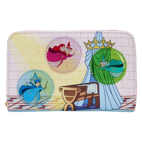 WALLET Sleeping Beauty Castle with the Three Good Fairies - DISNEY LOUNGEFLY