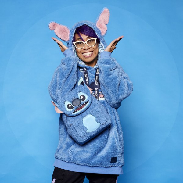 Mini Stitch backpack plush Sherpa - DISNEY LOUNGEFLY