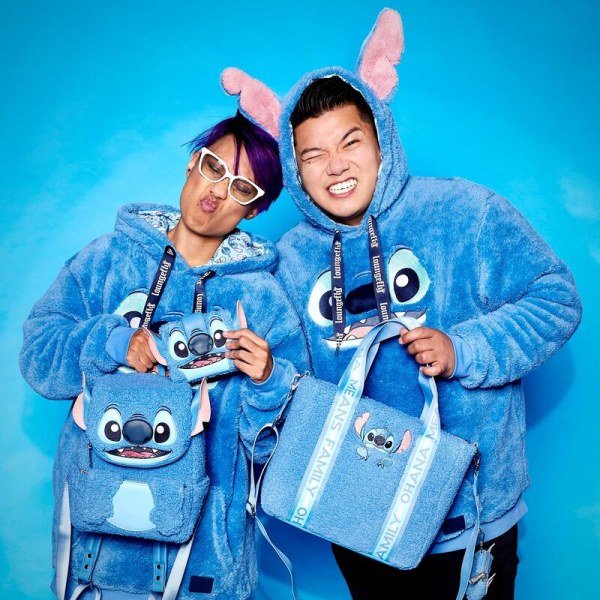 Mini Stitch backpack plush Sherpa - DISNEY LOUNGEFLY