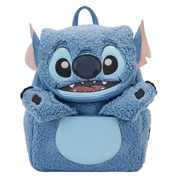 Mini Stitch backpack plush Sherpa - DISNEY LOUNGEFLY