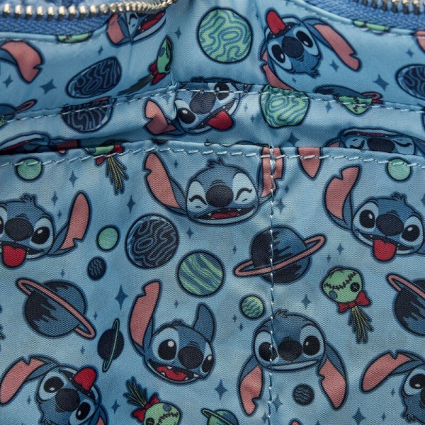 Tote bag Stitch en plush Sherpa with wallet - DISNEY LOUNGEFLY