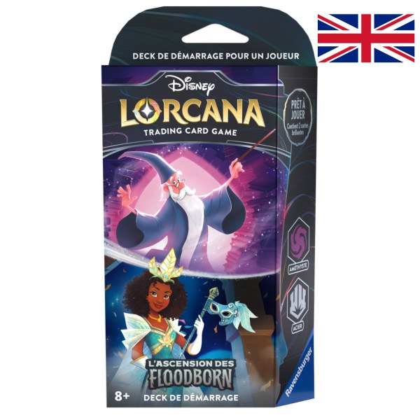 Amethyst &amp; Steel Starter Deck (English language) Disney Lorcana Rise of the Floodborn