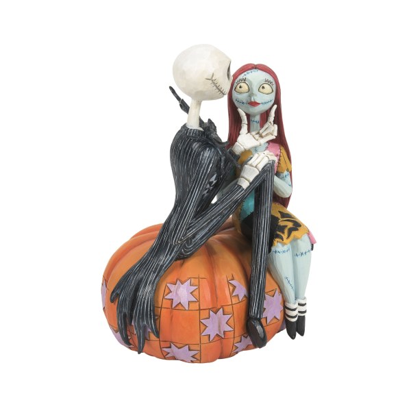 Jack and Sally on a Pumpkin - Disney Traditions