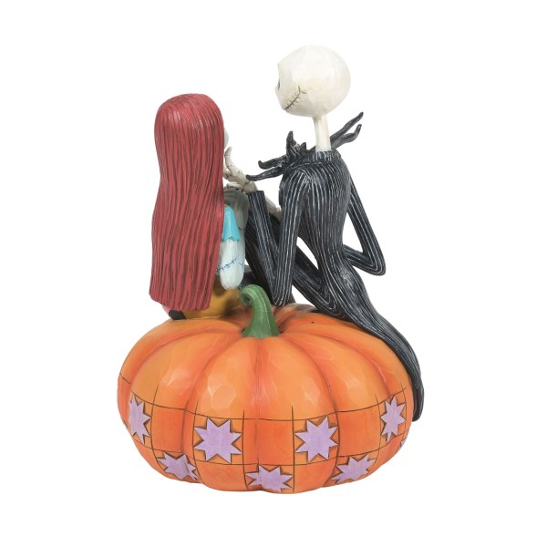 Jack and Sally on a Pumpkin - Disney Traditions