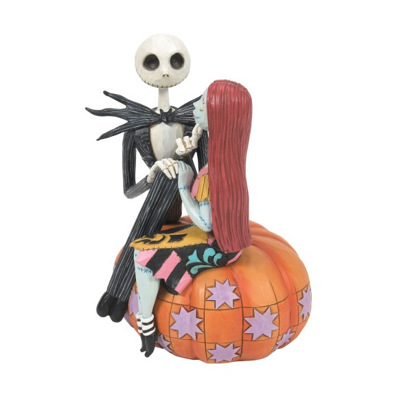 Jack and Sally on a Pumpkin - Disney Traditions