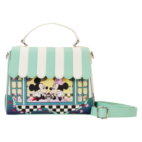 SHOULDER BAG Mickey and Minnie date night at the Diner - DISNEY LOUNGEFLY