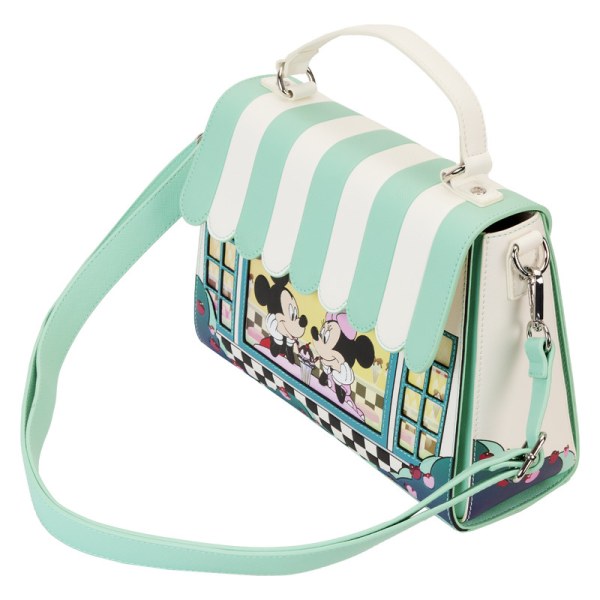 SHOULDER BAG Mickey and Minnie date night at the Diner - DISNEY LOUNGEFLY