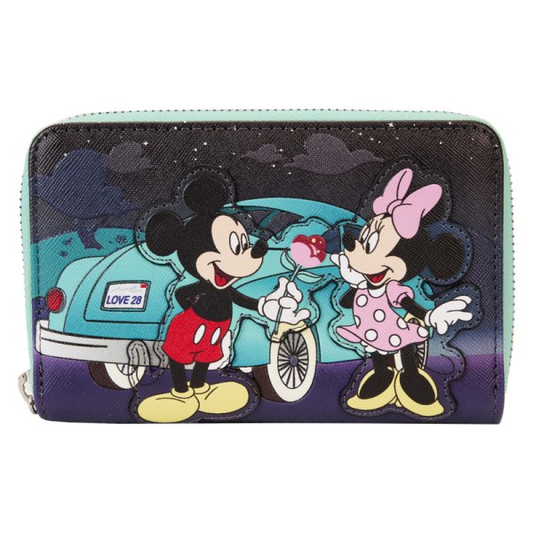 Lenticular Wallet Mickey and Minnie Date Night at the Drive-In - DISNEY LOUNGEFLY