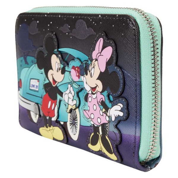 Lenticular Wallet Mickey and Minnie Date Night at the Drive-In - DISNEY LOUNGEFLY