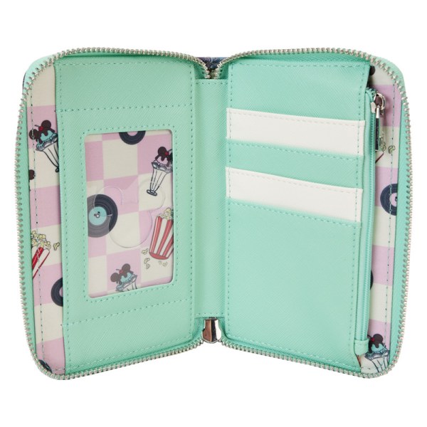 Lenticular Wallet Mickey and Minnie Date Night at the Drive-In - DISNEY LOUNGEFLY