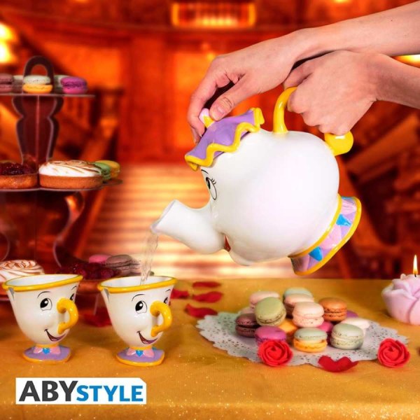 Teapot Set - Mrs Samovar and Zip - Beauty and the Beast