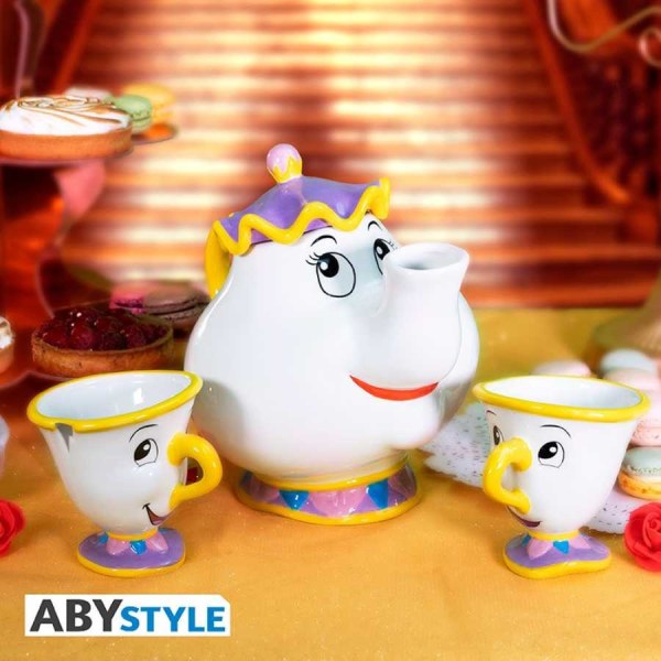 Teapot Set - Mrs Samovar and Zip - Beauty and the Beast
