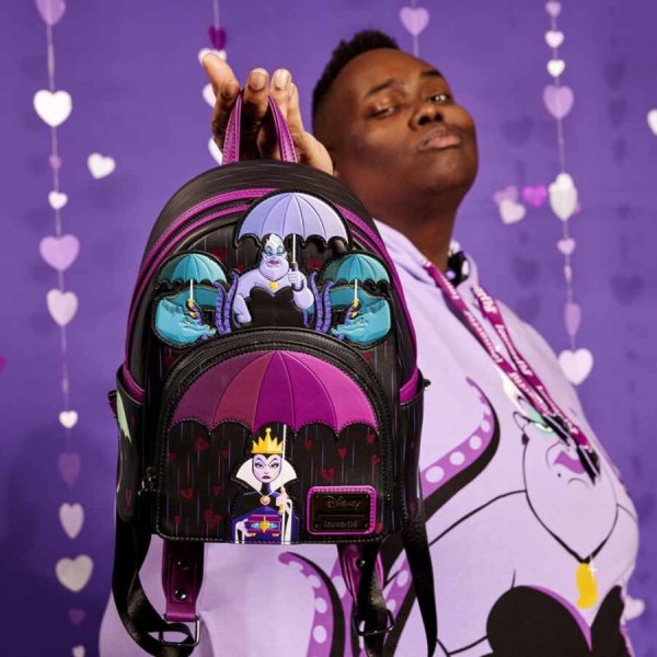 MINI BACKPACK Disney villains curse your hearts - DISNEY LOUNGEFLY