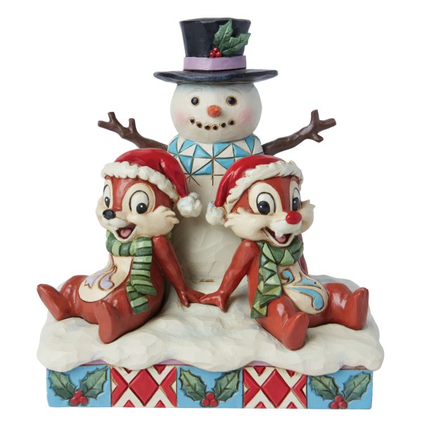 Chip and Dale with a Snowman – Disney Traditions
