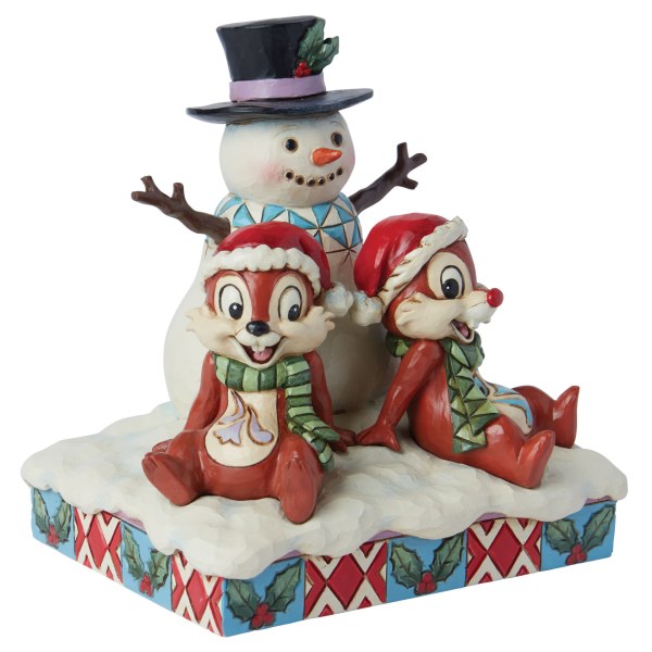 Chip and Dale with a Snowman – Disney Traditions