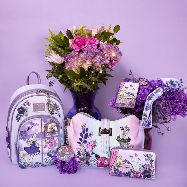 MINI BACKPACK Sleeping Beauty 65th Anniversary Scene Floral - DISNEY LOUNGEFLY