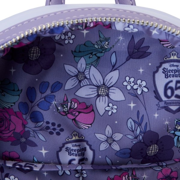 MINI BACKPACK Sleeping Beauty 65th Anniversary Scene Floral - DISNEY LOUNGEFLY