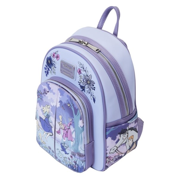 MINI BACKPACK Sleeping Beauty 65th Anniversary Scene Floral - DISNEY LOUNGEFLY