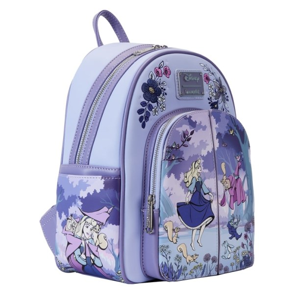 MINI BACKPACK Sleeping Beauty 65th Anniversary Scene Floral - DISNEY LOUNGEFLY