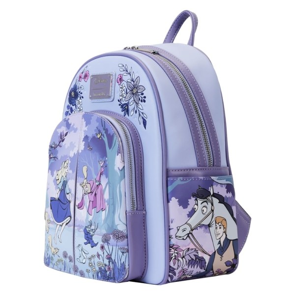 MINI BACKPACK Sleeping Beauty 65th Anniversary Scene Floral - DISNEY LOUNGEFLY