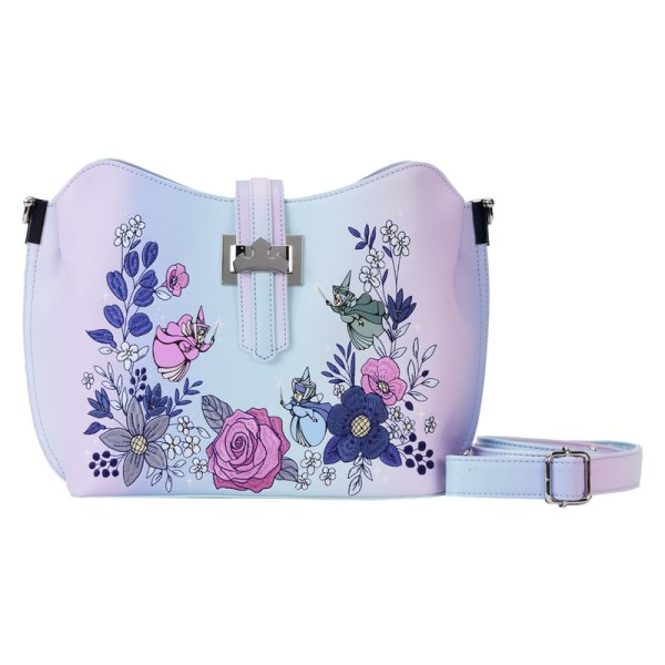 SHOULDER BAG Sleeping Beauty 65th anniversary floral scene - DISNEY LOUNGEFLY
